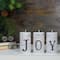 6" Battery Operated JOY Christmas LED Flameless Candle Set